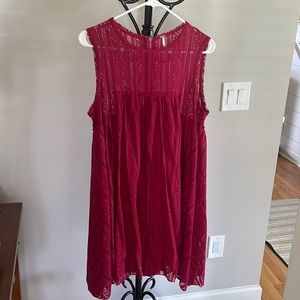 Free People Magenta Lace Dress - Size Medium